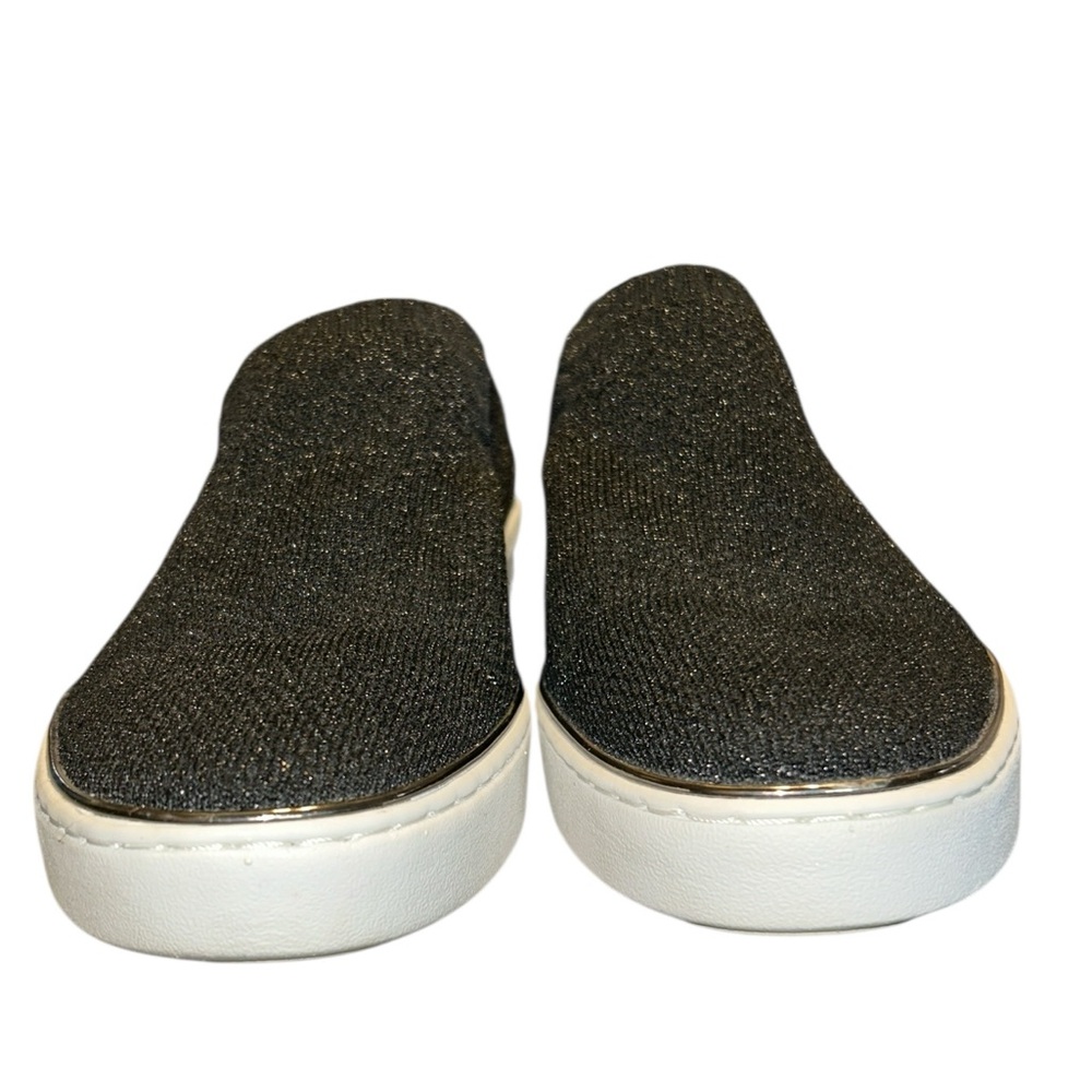 Michael Kors Skyler Black Metallic Knit Slip On Sneaker Size 9 - Picture 6 of 11